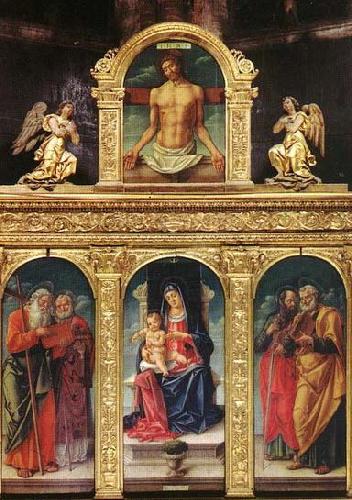 Bartolomeo Vivarini Virgin Enthroned with the Child on her Knee Germany oil painting art